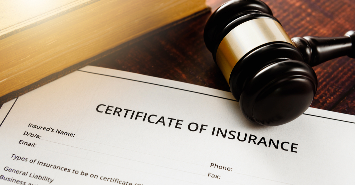 Certificate of Insurance